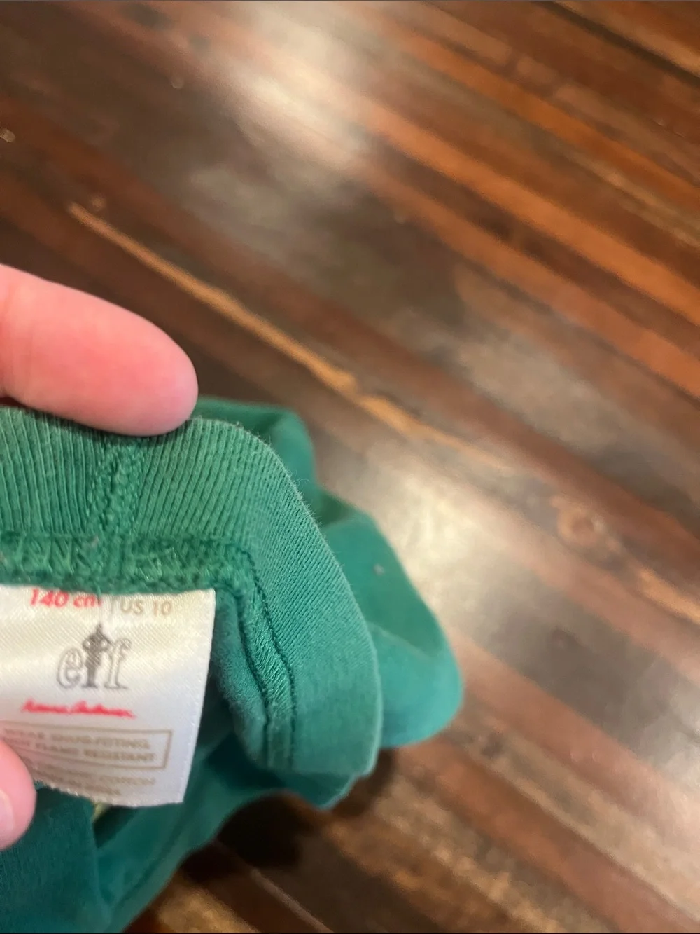 Kids size 10  Hannah Anderson Elf Green and Yellow Slim Pajamas